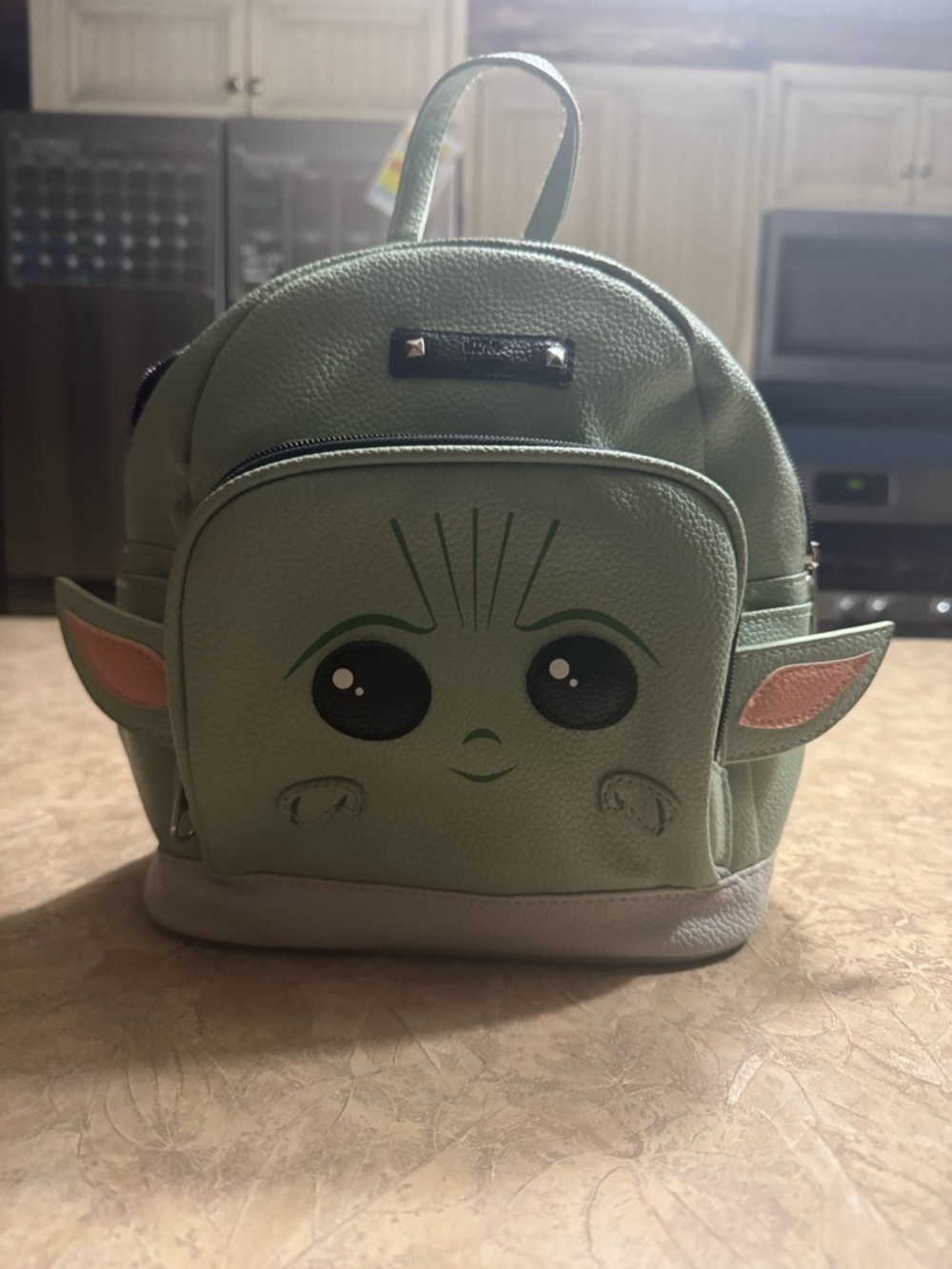 Star Wars Green Kids Mini Backpack with Character Face and Ears